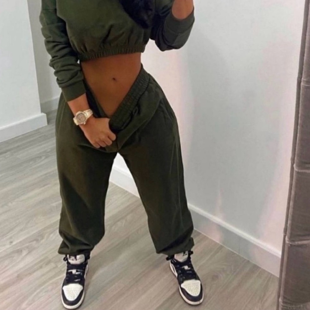 Naked Wardrobe Green Joggers Women's Large